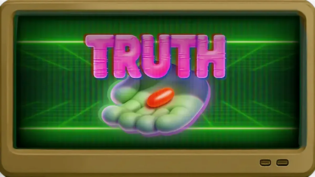 Tampilan layar slot Truth dengan tema ruang investigasi konspirasi